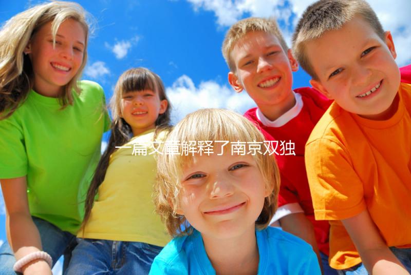 一篇文章解釋了南京雙獨二胎政策如果符合條件，可以申請補貼